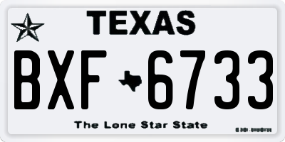 TX license plate BXF6733