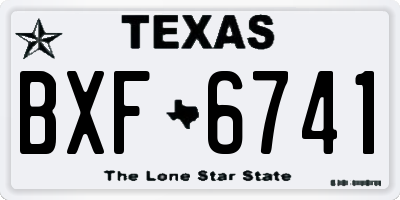 TX license plate BXF6741