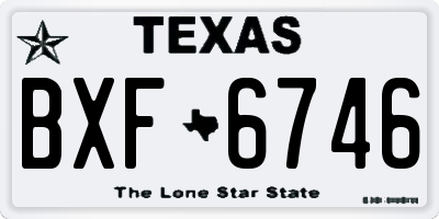 TX license plate BXF6746