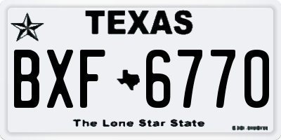 TX license plate BXF6770