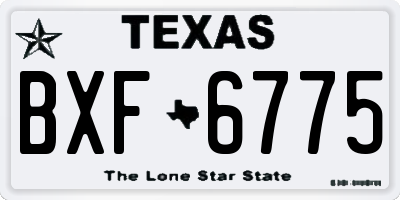 TX license plate BXF6775