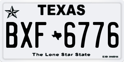 TX license plate BXF6776