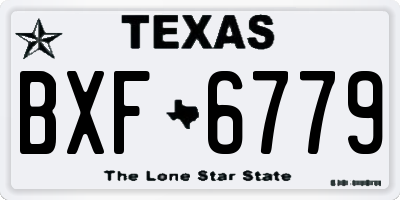 TX license plate BXF6779