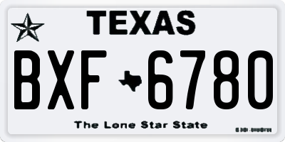 TX license plate BXF6780