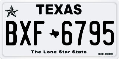 TX license plate BXF6795