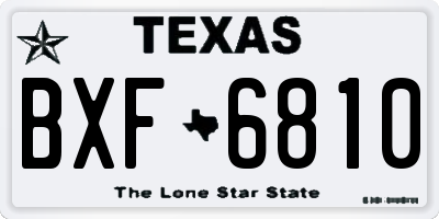 TX license plate BXF6810