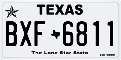 TX license plate BXF6811