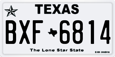 TX license plate BXF6814
