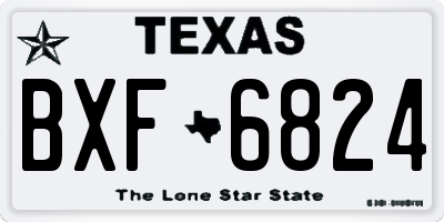 TX license plate BXF6824