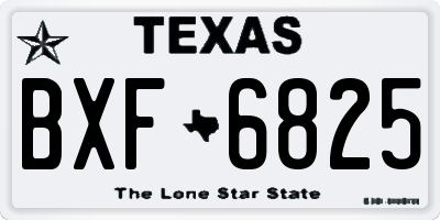 TX license plate BXF6825
