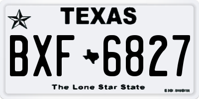 TX license plate BXF6827