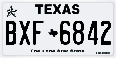TX license plate BXF6842
