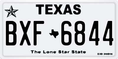 TX license plate BXF6844