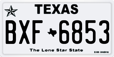 TX license plate BXF6853