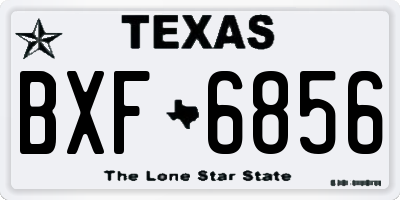 TX license plate BXF6856