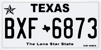 TX license plate BXF6873