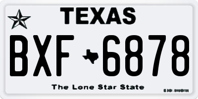 TX license plate BXF6878