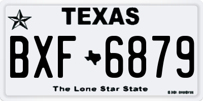 TX license plate BXF6879