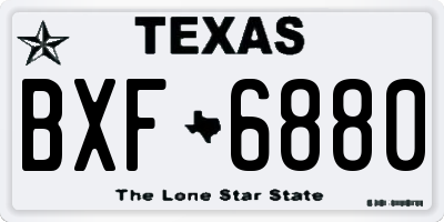TX license plate BXF6880