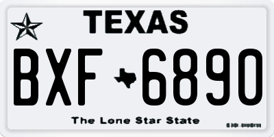 TX license plate BXF6890