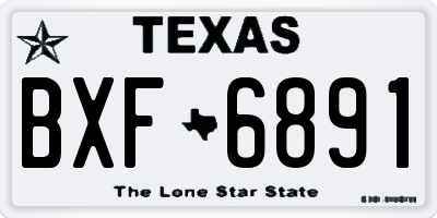 TX license plate BXF6891