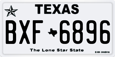 TX license plate BXF6896