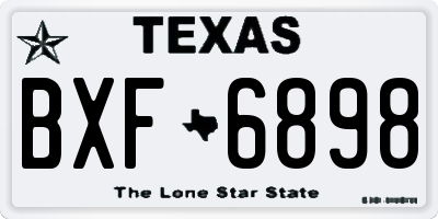 TX license plate BXF6898