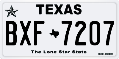 TX license plate BXF7207