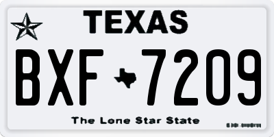 TX license plate BXF7209