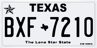 TX license plate BXF7210