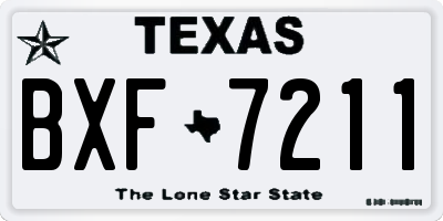 TX license plate BXF7211