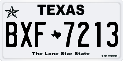 TX license plate BXF7213