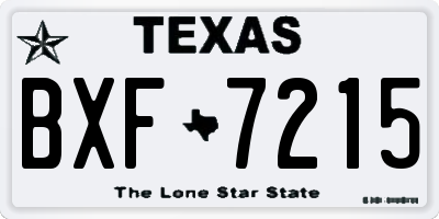 TX license plate BXF7215
