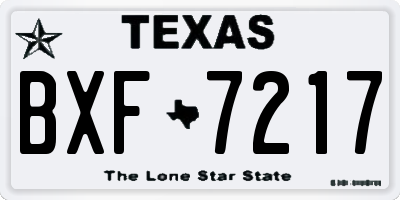 TX license plate BXF7217