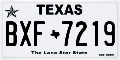TX license plate BXF7219