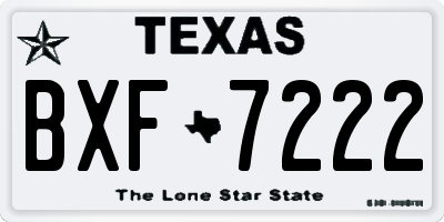 TX license plate BXF7222
