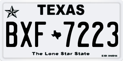 TX license plate BXF7223
