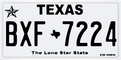 TX license plate BXF7224