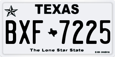 TX license plate BXF7225