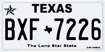 TX license plate BXF7226