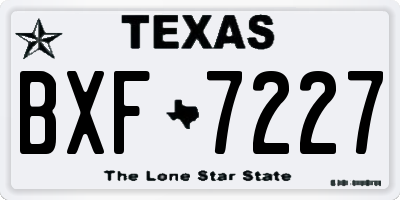 TX license plate BXF7227