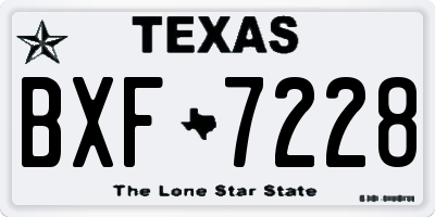TX license plate BXF7228