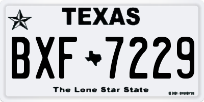 TX license plate BXF7229