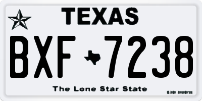 TX license plate BXF7238