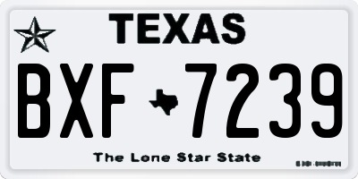 TX license plate BXF7239