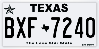 TX license plate BXF7240