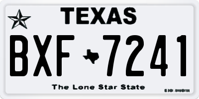 TX license plate BXF7241