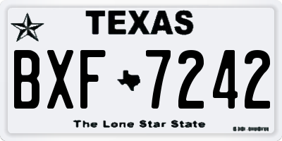 TX license plate BXF7242