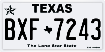 TX license plate BXF7243