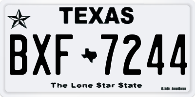 TX license plate BXF7244